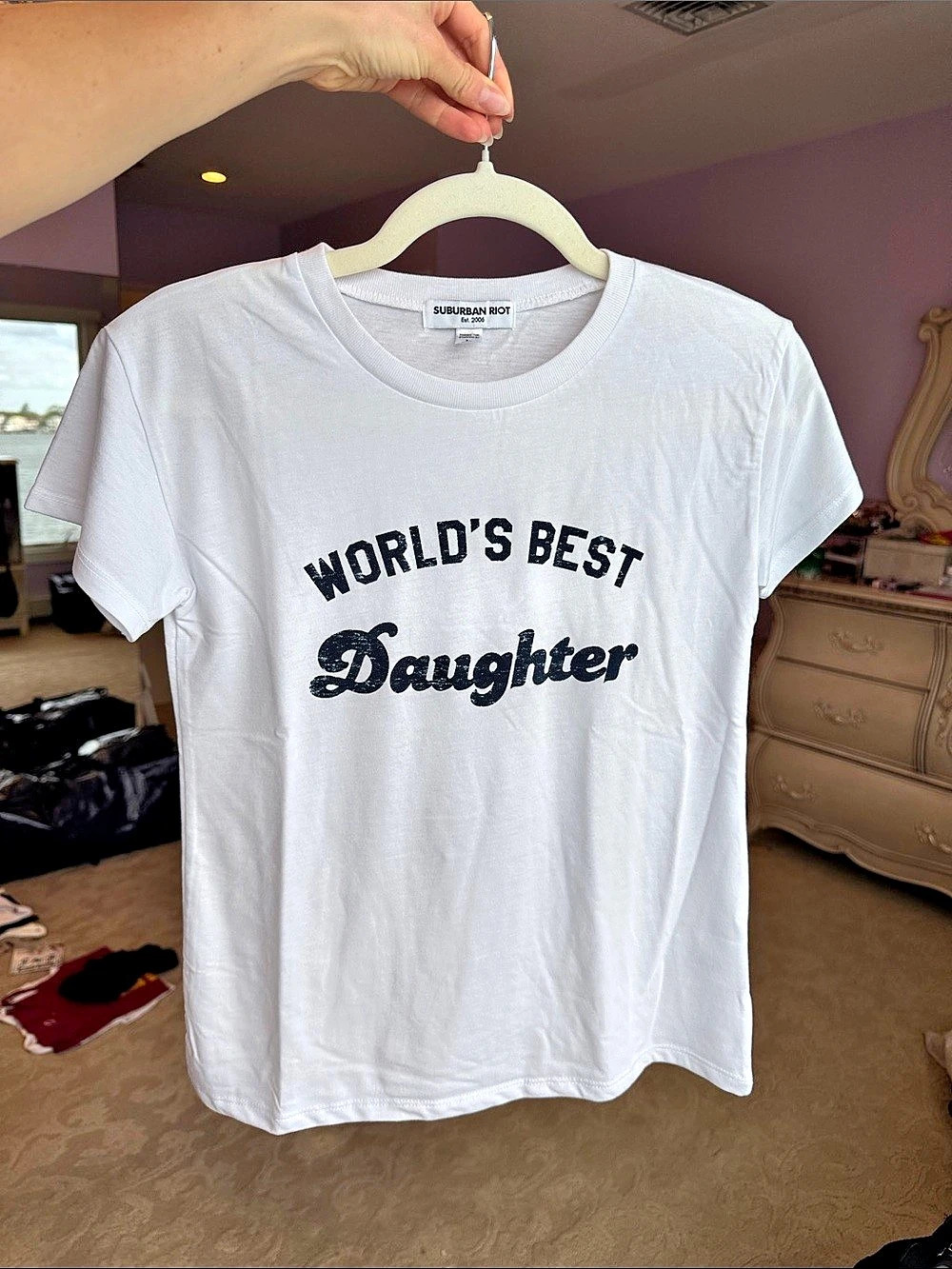 Suburban Riot World's Best Daughter Graphic Tee in White